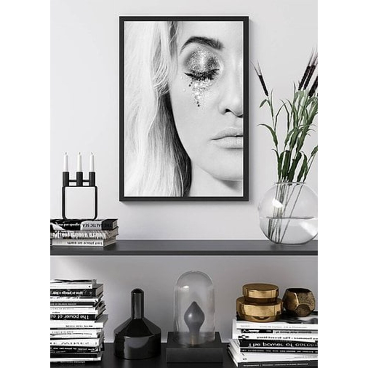 Poster Story, Plakat, Obraz - Brigitte Bardot z Wiankiem z Pastelowych Róż, wymiary 50 x 70 cm