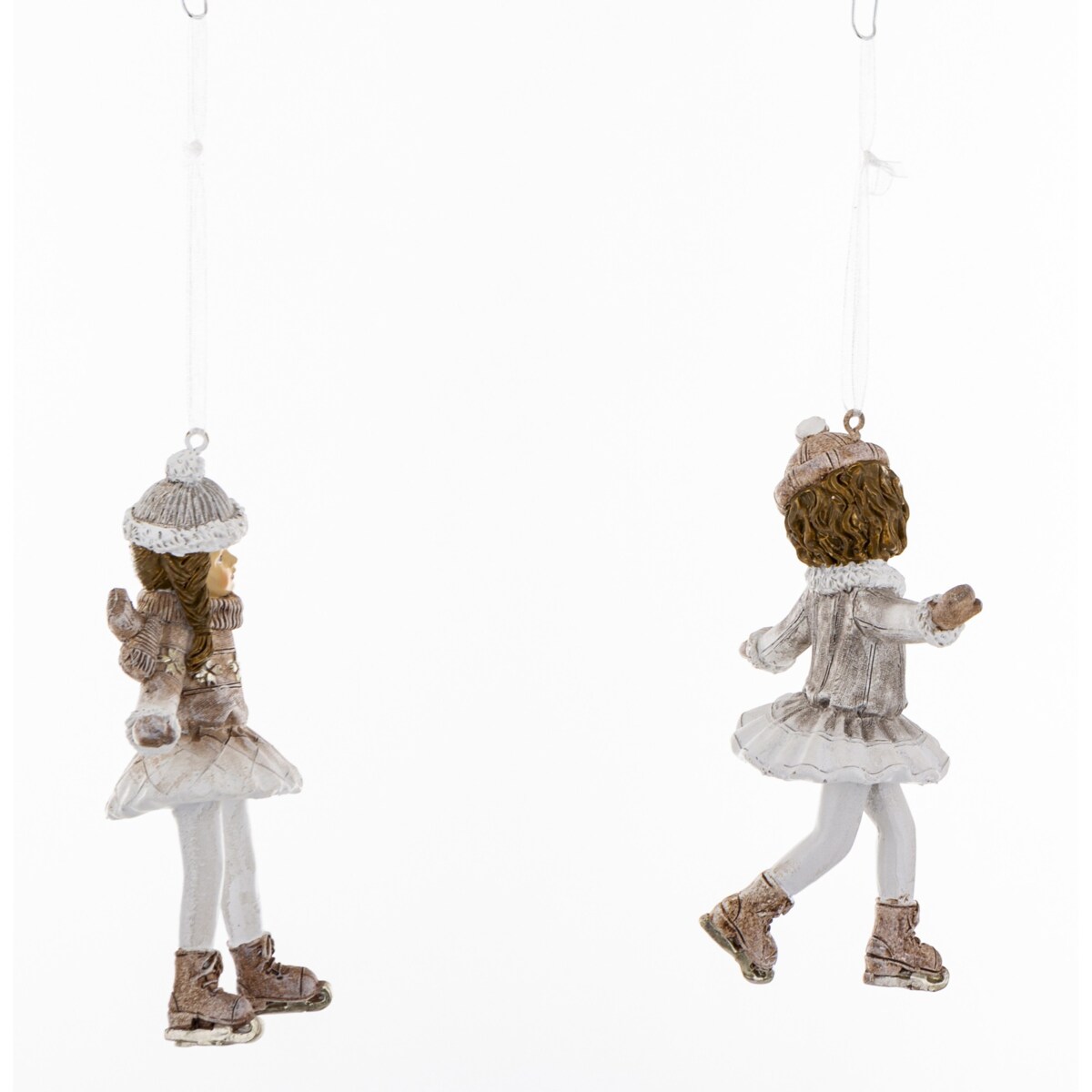 Zawieszka na choinkę łyżwiarki 2 szt. 12x7,5x4 cm PATTINATORI