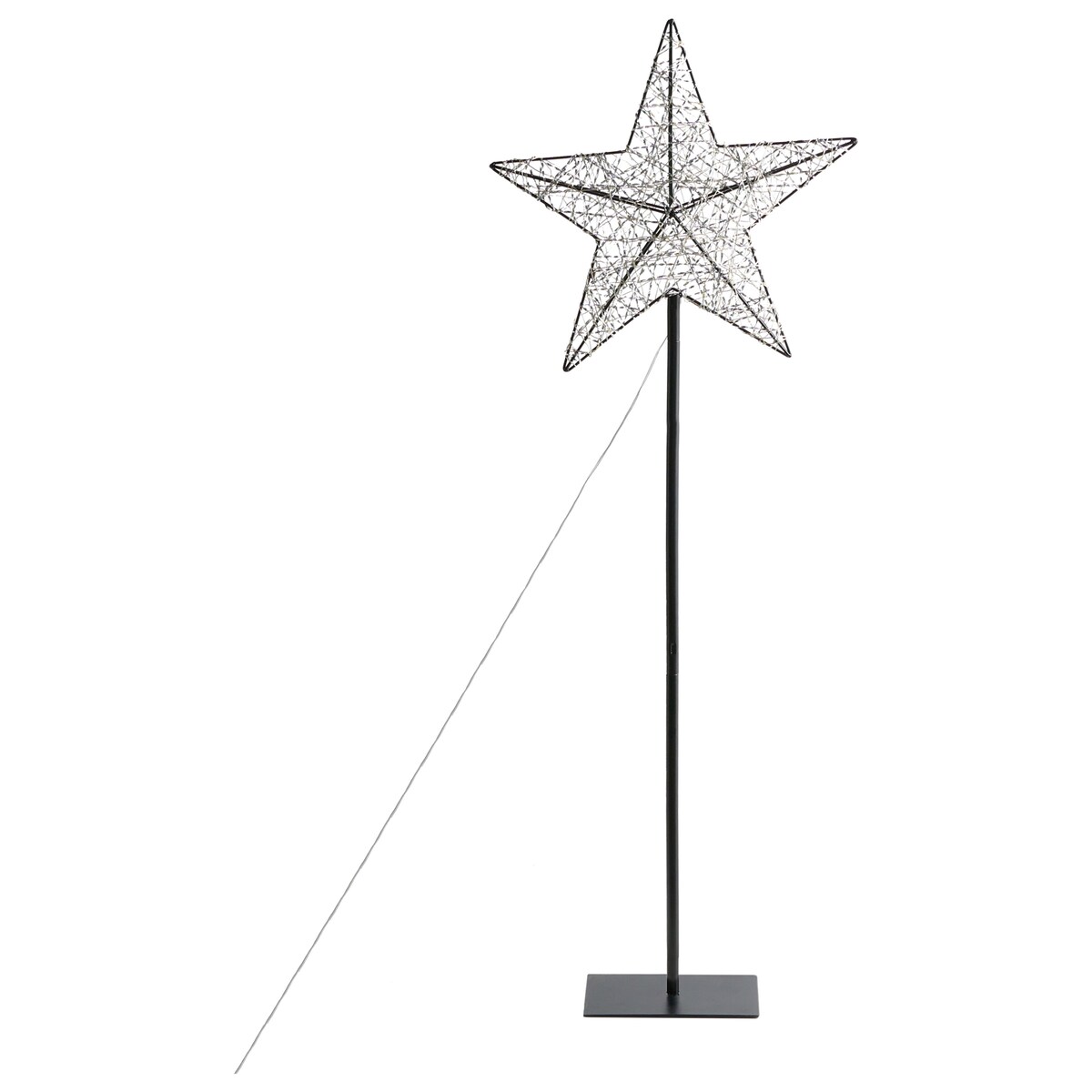 Dekoracja ogrodowa LED SANNAN Gwiazda 110 cm Czarny