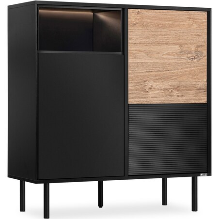 KONSIMO LOFTY Komoda w stylu loft na czarnych nogach