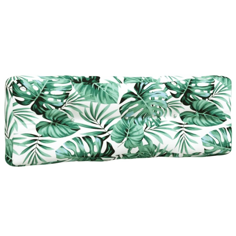 vidaXL Poduszki na palety, 3 szt., wzór w liście, tkanina