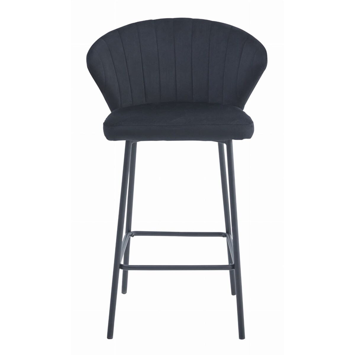 Hoker Do Jadalni Kuchni Baru Wysoki Gatta - Czarny Aksamit / Nogi Czarne X 4