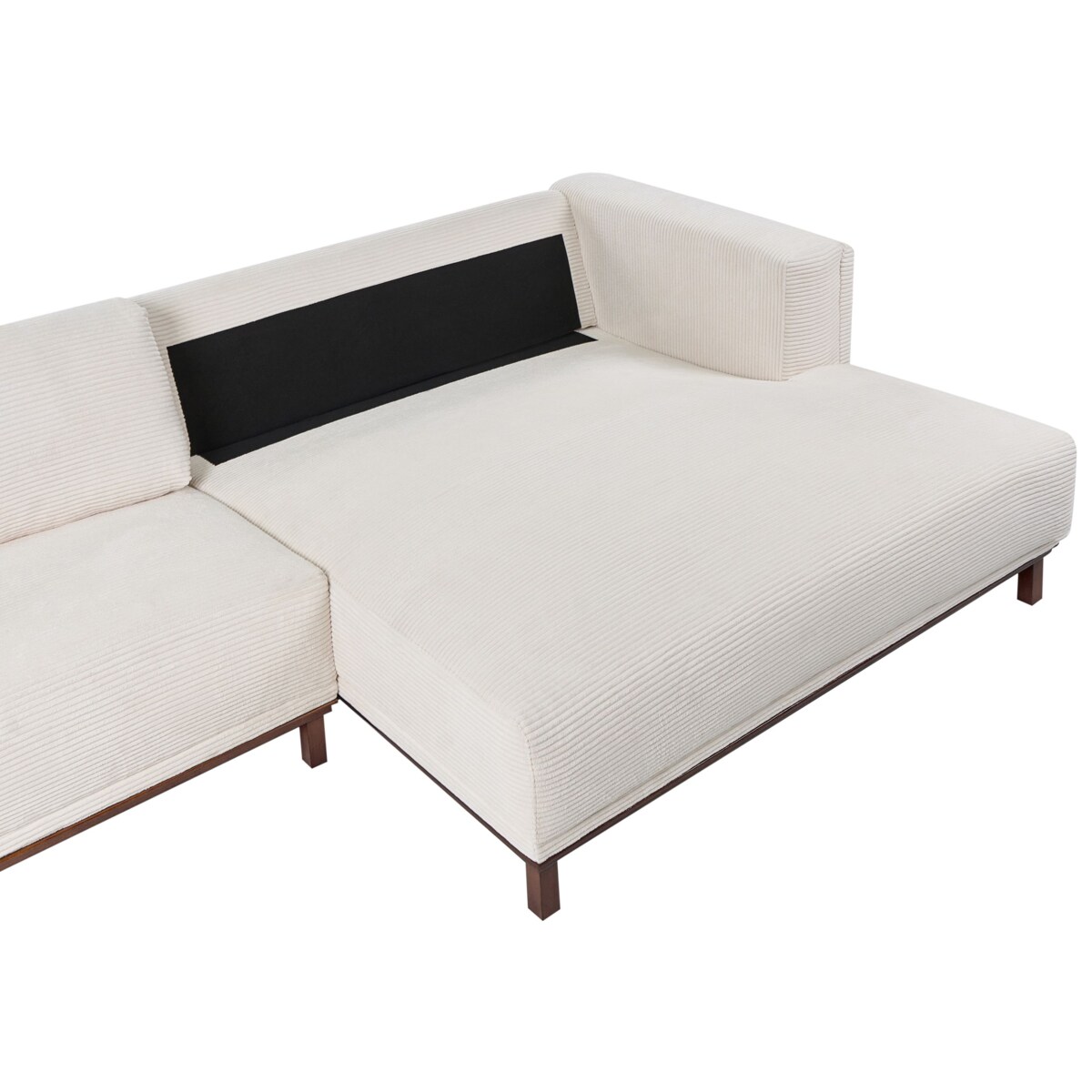 Narożnik dla 4 osób VENG Sztruks Jasnobeżowy