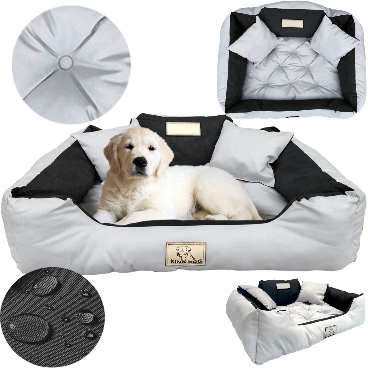 Legowisko Dla Dużego Psa 145X115 Cm Posłanie Kanapa Z Miejscem Na Imię Wodoodporne