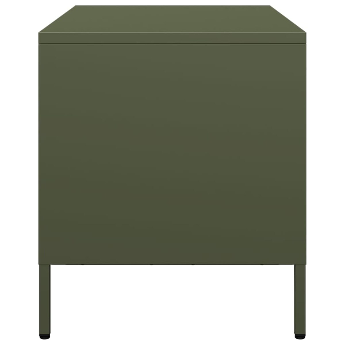 vidaXL Szafka RTV, oliwkowa, 68x39x43,5 cm, stal walcowana na zimno