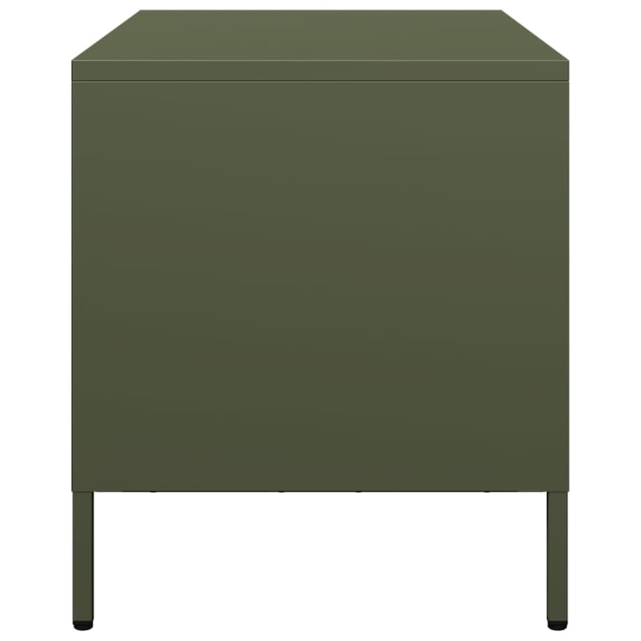 vidaXL Szafka RTV, oliwkowa, 68x39x43,5 cm, stal walcowana na zimno