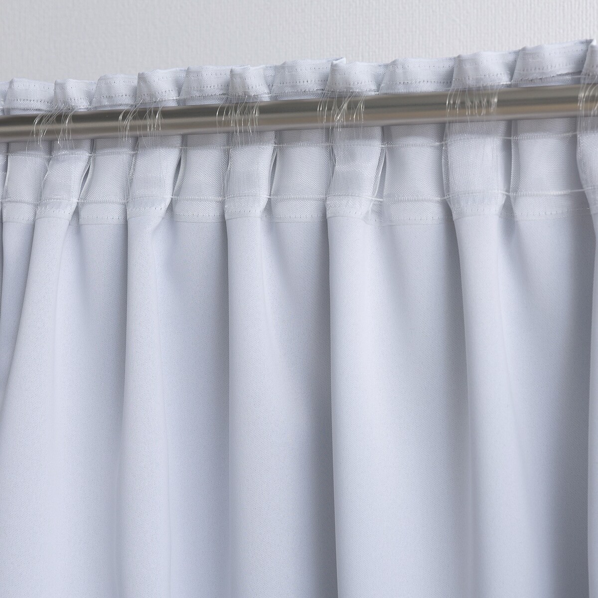 Zasłona zaciemniająca na taśmie marszczącej stalowa biel 140 x 280 cm 1 szt. 140x280 biały