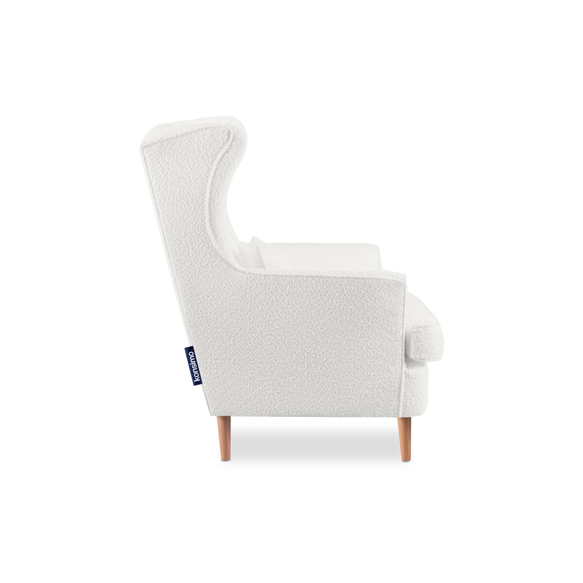 KONSIMO STRALIS Fotel + puf, kolor Biały