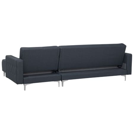 Narożnik rozkładany 4-osobowy z otomaną lewostronny ciemnoszary ABERDEEN