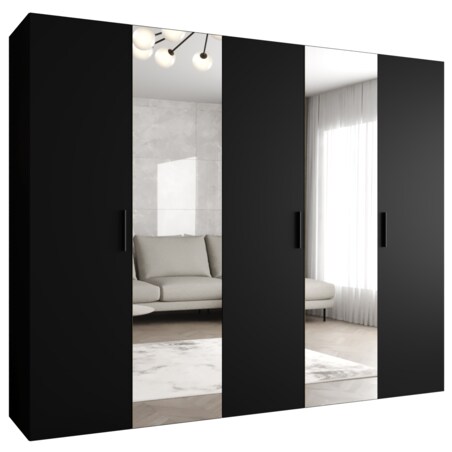 Szafa uchylna otwierana BARI 2 250 wys. 202 cm Czarny + u. Czarny