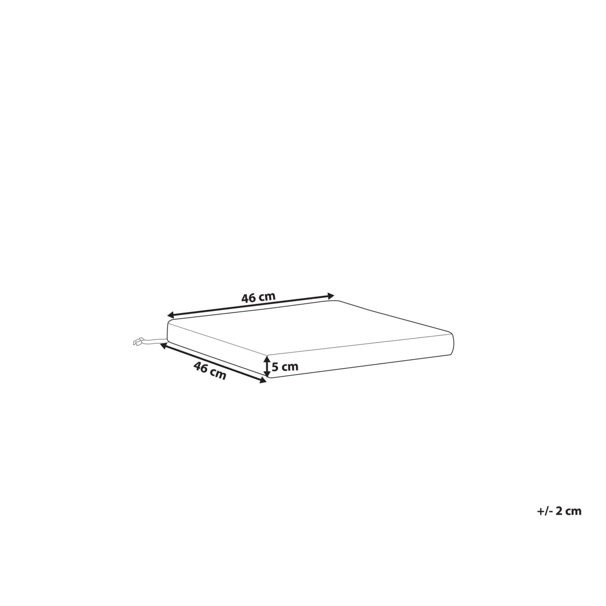 Poduszka na krzesło ogrodowe SASSARI 46 x 46 cm Złamana biel