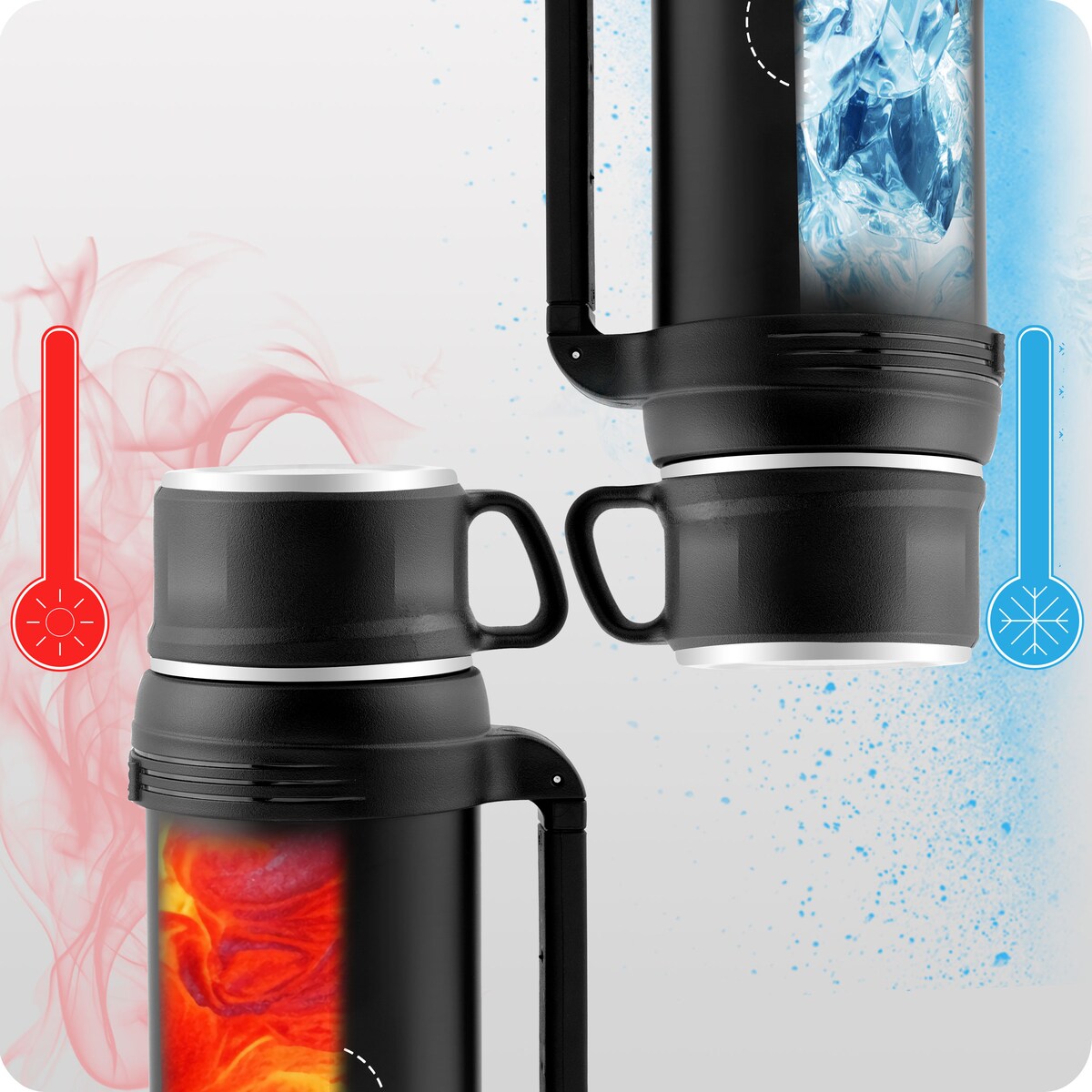 Termos turystyczny z paskiem na kawę herbatę 1500ml Berdsen