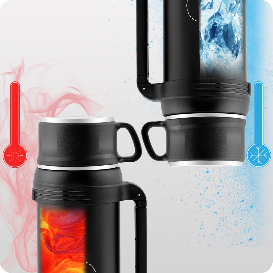 Termos turystyczny z paskiem na kawę herbatę 1500ml Berdsen