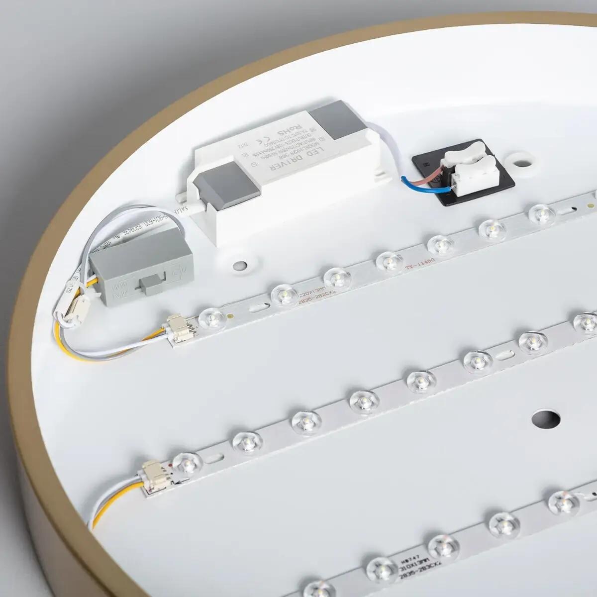 Okrągły plafon Cerchio ABR-PLO-Z-18W-CCT Abruzzo LED 18W 3000-6000K złoty biały