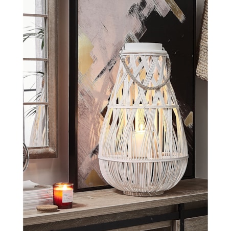Lampion TONGA Bambus 56 cm Biały