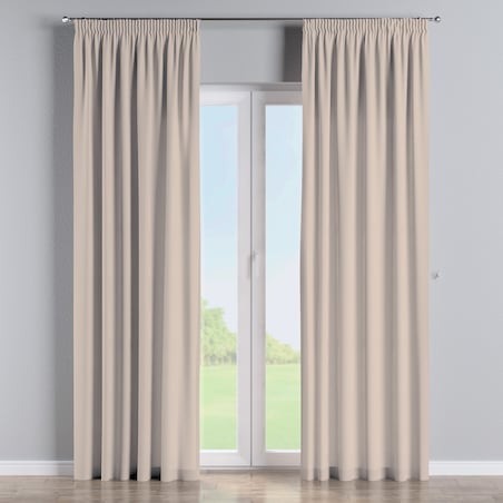 Zasłona na taśmie marszczącej 1 szt. 130x245 jasnobeżowy