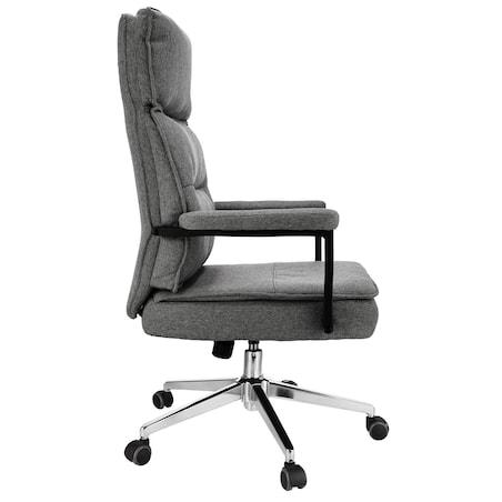 Fotel biurowy SEGO tkanina jasny szary