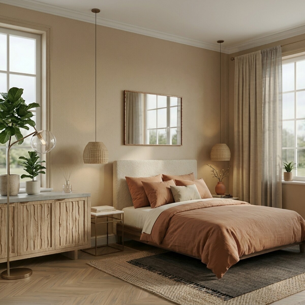 Dekoracyjne lustro wiszące VINKEL, 70 x 50 cm