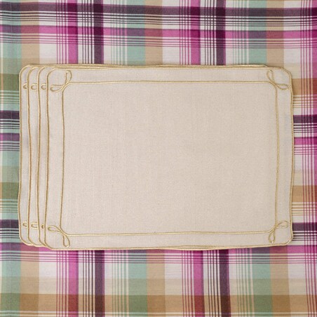 Haftowane podkładki Golden Bows - 4 sztuki