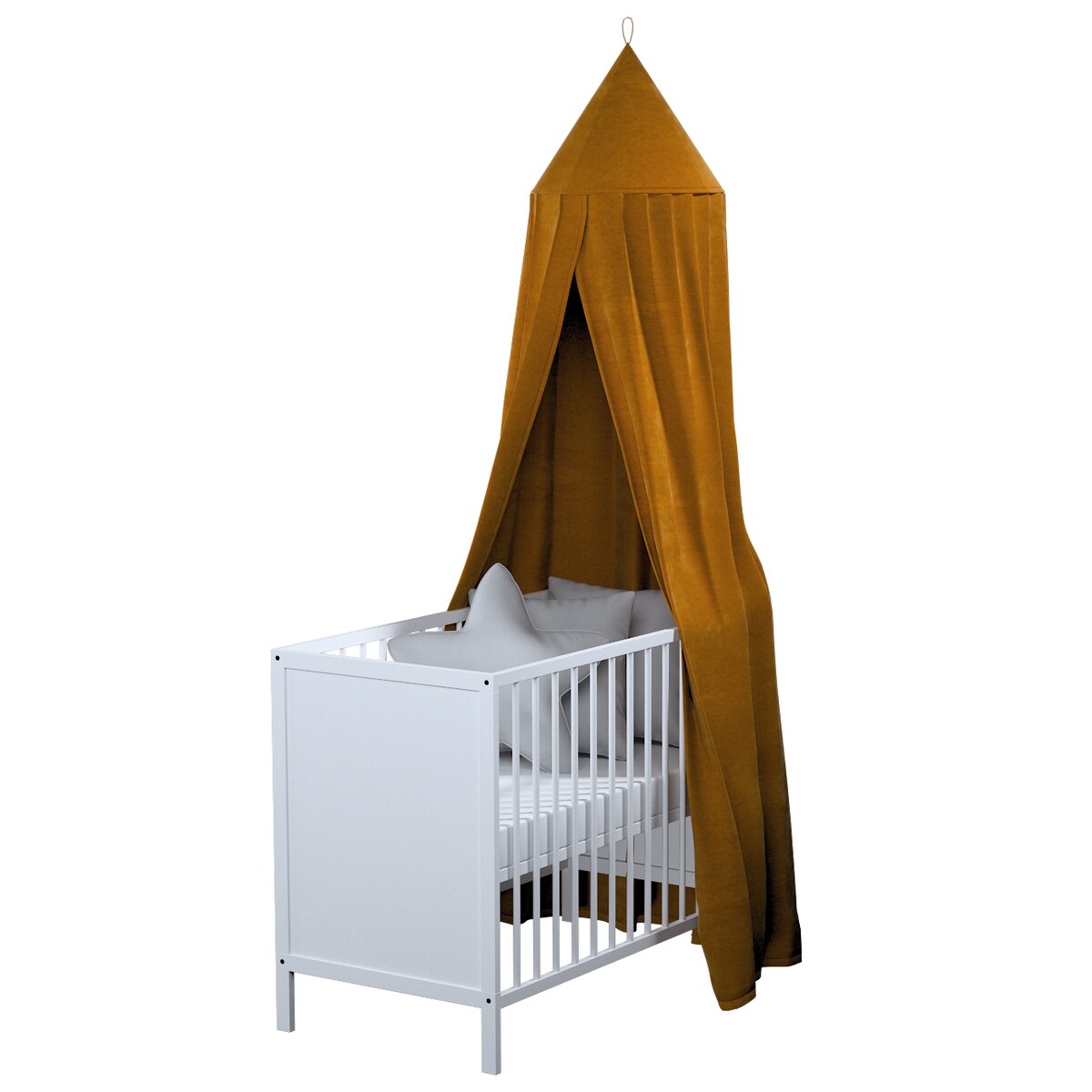 Baldachim do łóżeczka, miodowy, fi 50cmx230cm, Posh Velvet