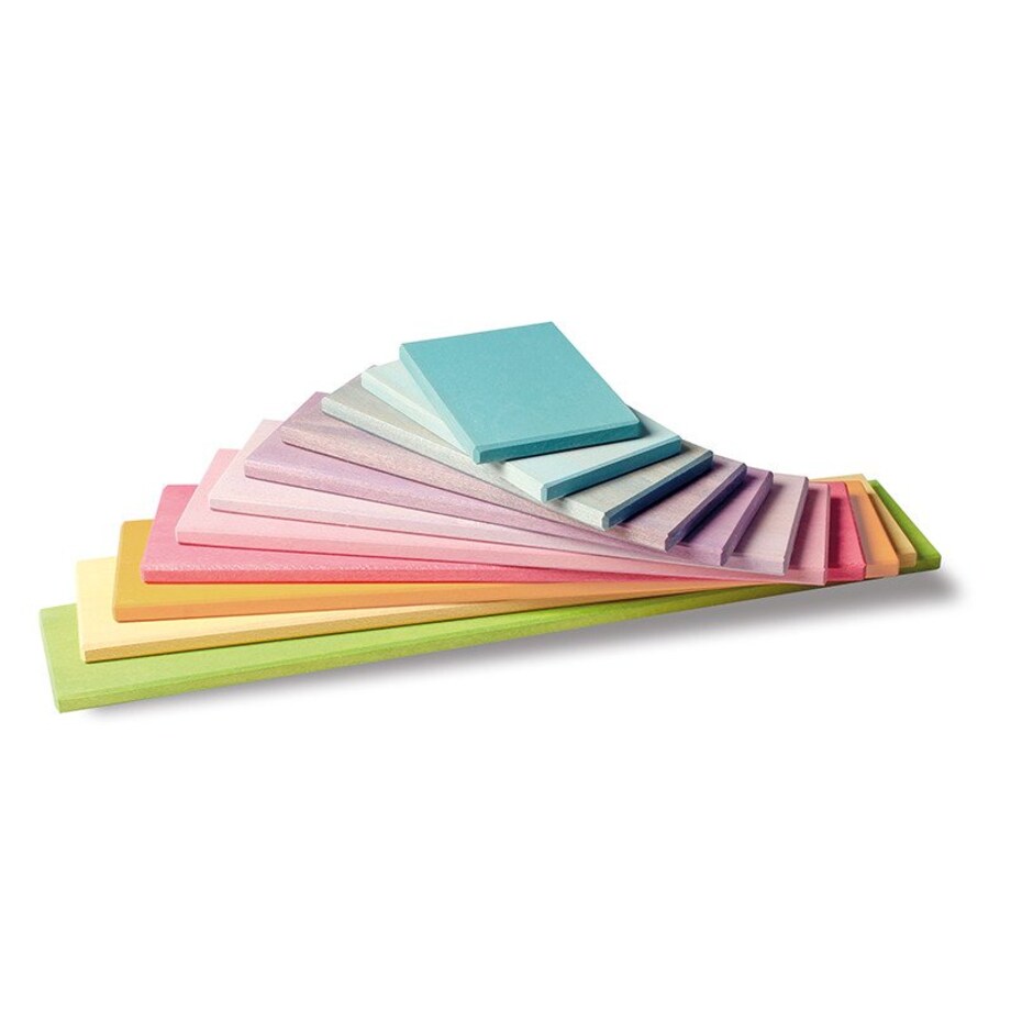 Płyty drewniane 11-el. klocki pastelowe Grimm's 2+