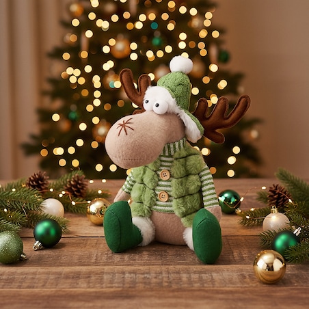 Skrzat świąteczny gnom ozdoba renifer na święta