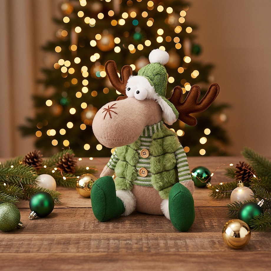 Skrzat świąteczny gnom ozdoba renifer na święta