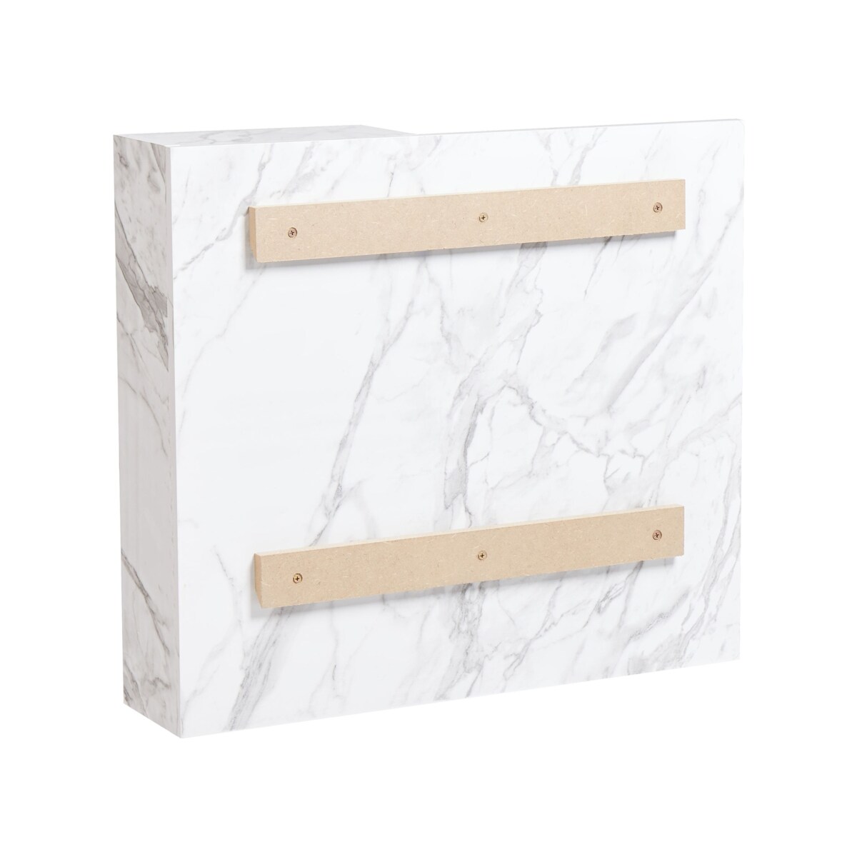 Szafka wisząca łazienkowa z lustrem JOINVILLE 60 cm 54 cm Biały marmur