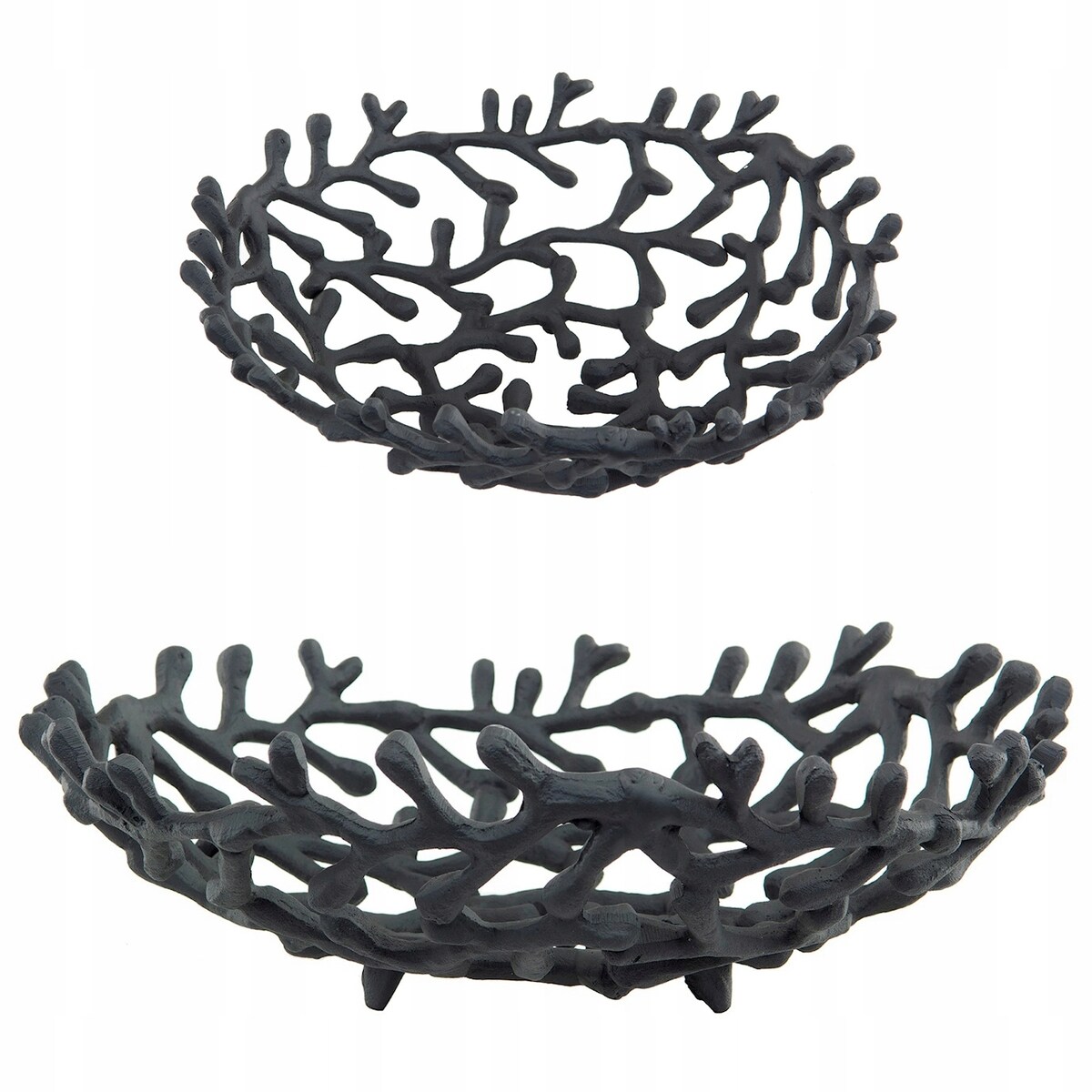 PATERA NA OWOCE CZARNA 30cm RAFA KORALOWA KORALOWIEC DO DOMU SALONU PREZENT