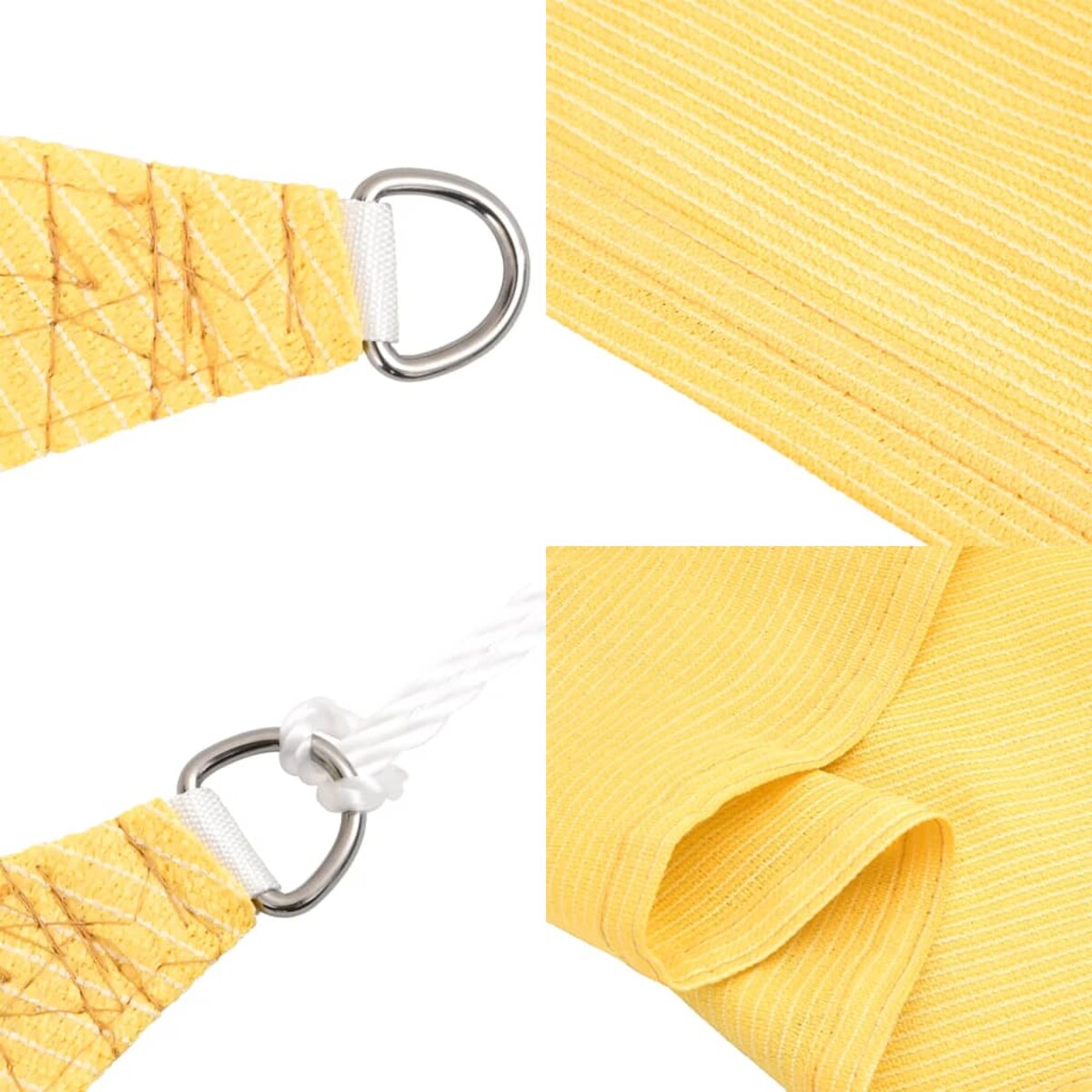 vidaXL Żagiel przeciwsłoneczny, 160 g/m², beżowy, 3x4x4 m, HDPE