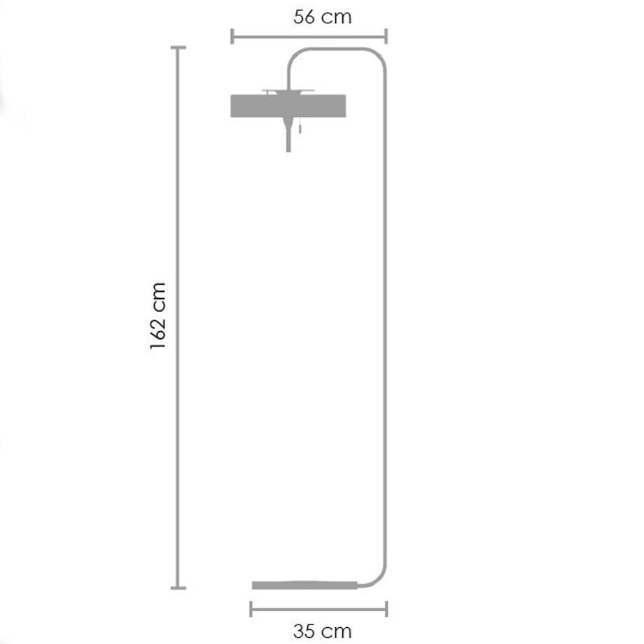 LAMPA podłogowa KKST-MF8872 WHITE okrągła OPRAWA stojąca metalowa złota biała