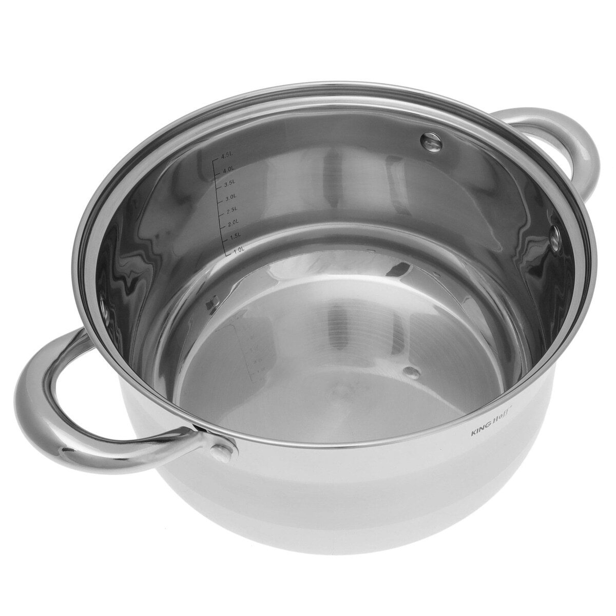 Zestaw garnków stalowych na indukcję 10 ele. garnki komplet KINGHOFF Silver