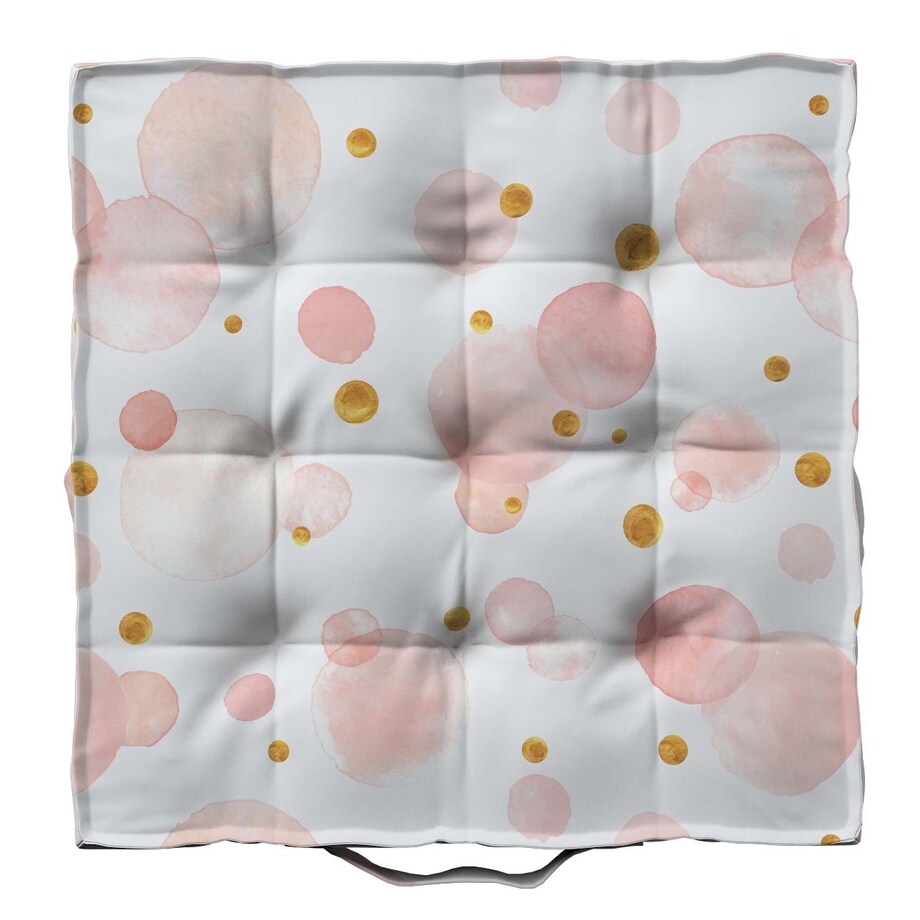 Siedzisko Tomi, ecru-różowy, 40 x 40 x 6 cm, Magic Collection