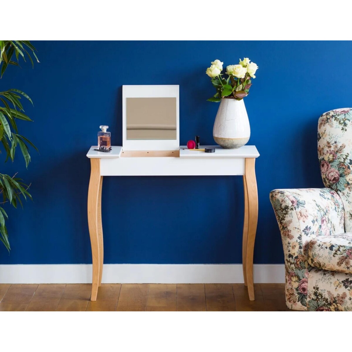 Toaletka z lustrem LILLO 85 cm biała