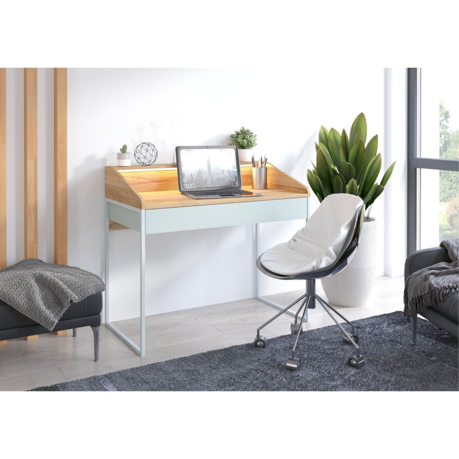 Biurko Finka z oświetleniem / Jesion Górski 110 cm