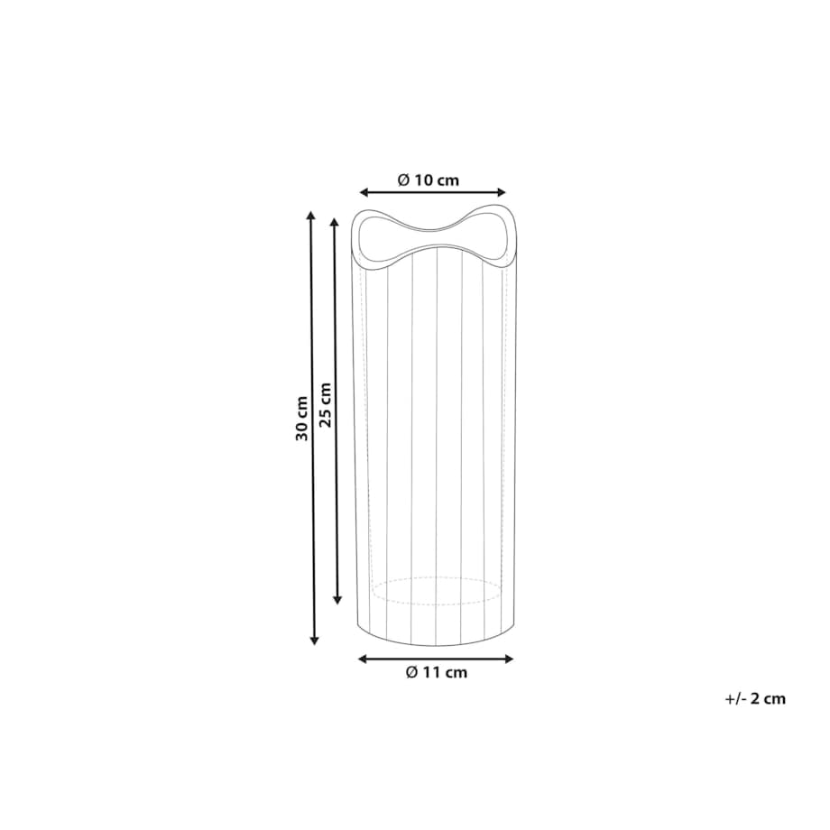 Wazon na kwiaty szklany 30 cm szary PERDIKI