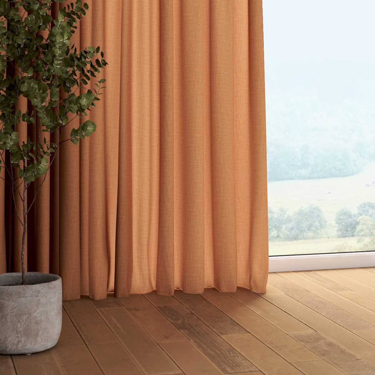 Zasłona na taśmie marszczącej 1 szt. 130x260 cynamonowy