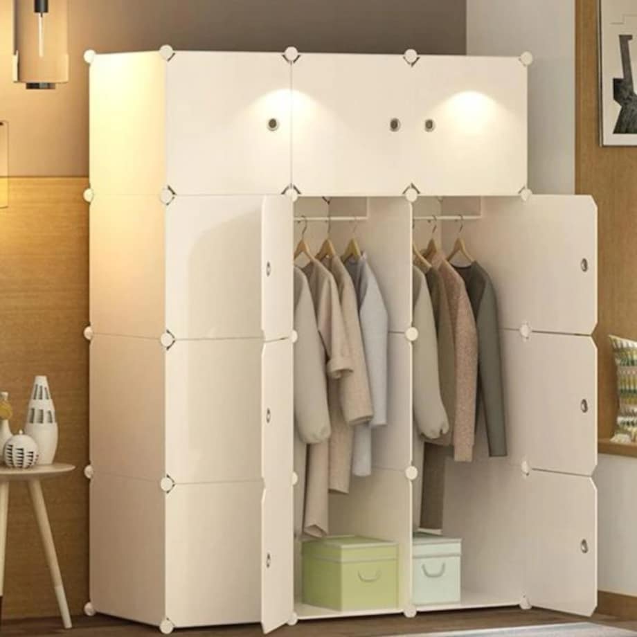 Szafa Modułowa Garderoba Szafka Regał Półka Biała Organizer Na Ubrania Xl