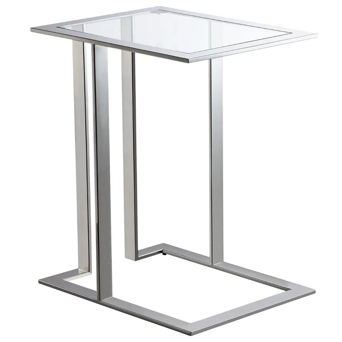 Dekoracyjny stolik szklany Hudson HU-ST1565S Cosmolight srebrny