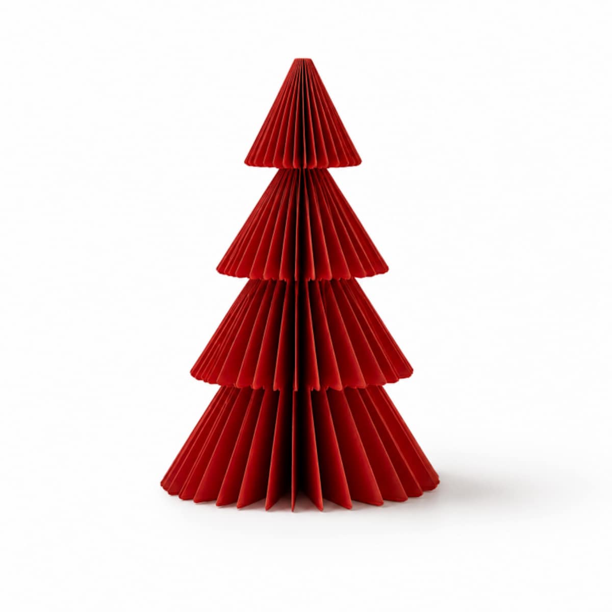 Papierowa dekoracja choinka Bożonarodzeniowa składana, bordowa 30 cm WOZ65