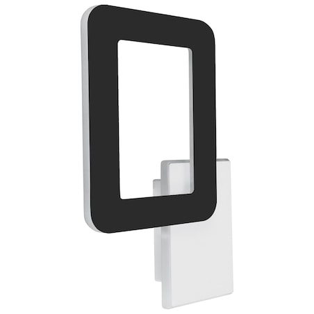 Ledowy kinkiet ścienny HOP 4183 Ideus 12W 4200K metalowa do przedpokoju czarna biała