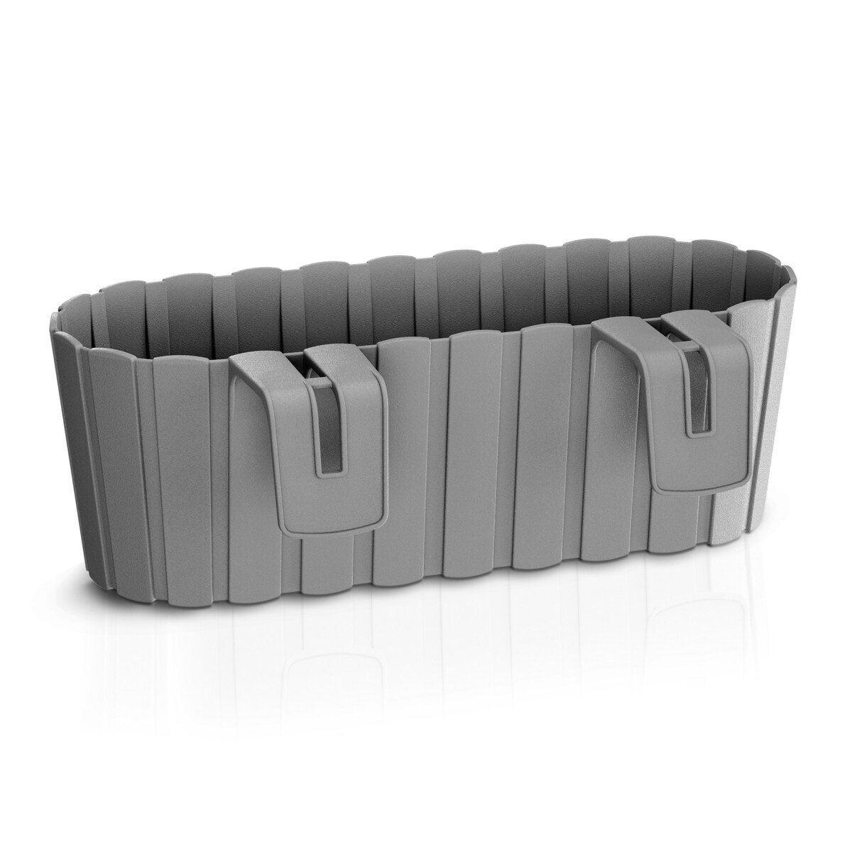 Skrzynka Balkonowa Donica Ogrodowa 38,3 Cm Do Powieszenia Szara