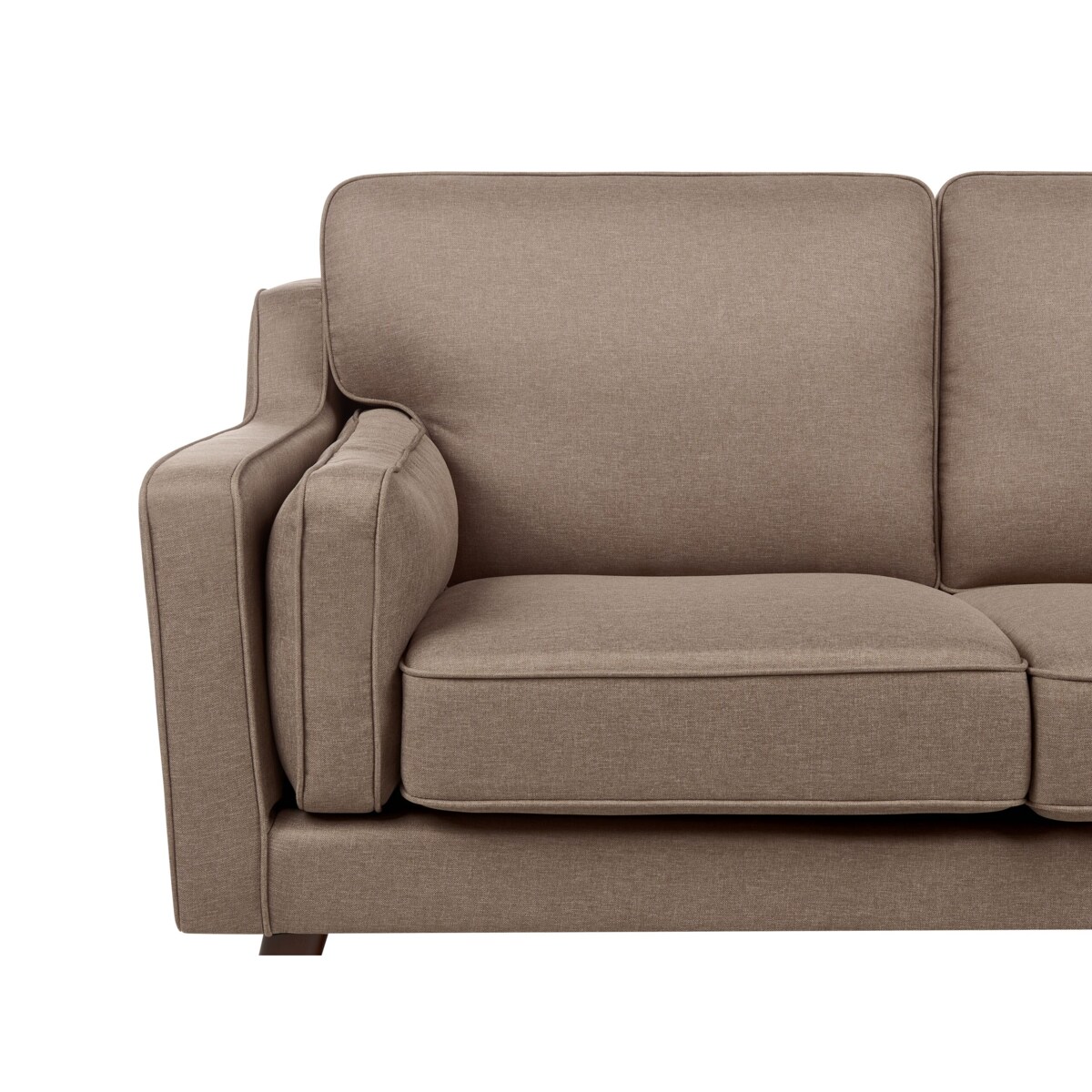 Sofa 3-osobowa tapicerowana brązowa LOKKA