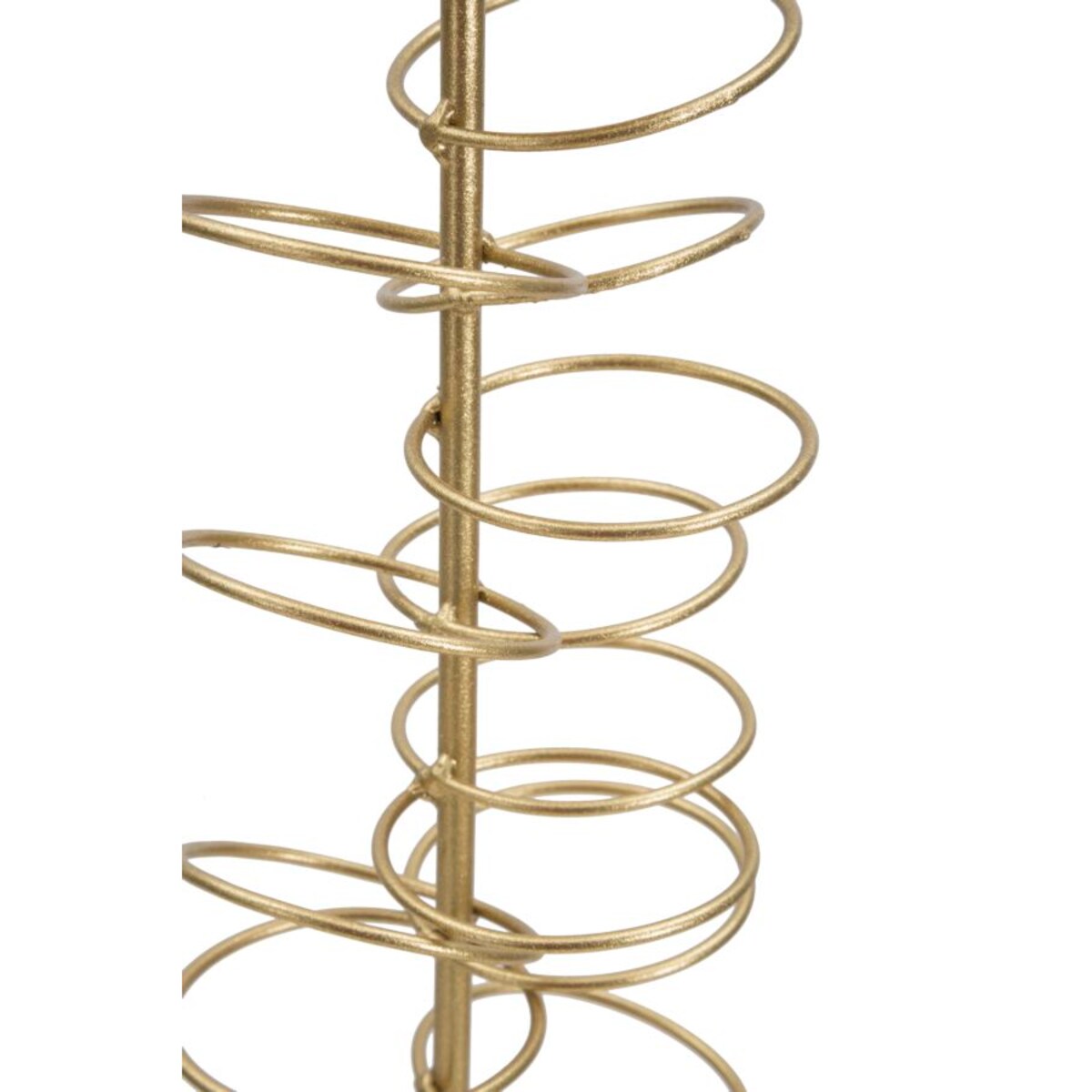 Świecznik dekoracyjny Rings, 14 x 13 x 50,5 cm, świecznik na świecę, złoty, biały, żelazo, marmur, Mauro Ferretti
