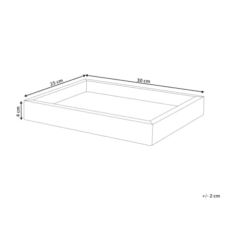 Taca dekoracyjna marmurowa prostokątna czarna RHODES