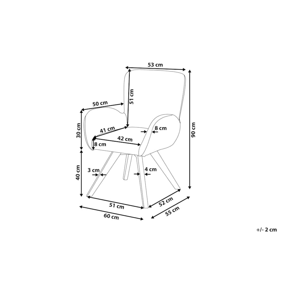 Fotel czarno-biały BJARN