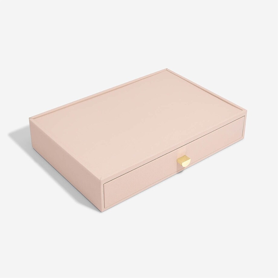 Organizer na kosmetyki Stackers supersize różowa z szufladą z podziałką