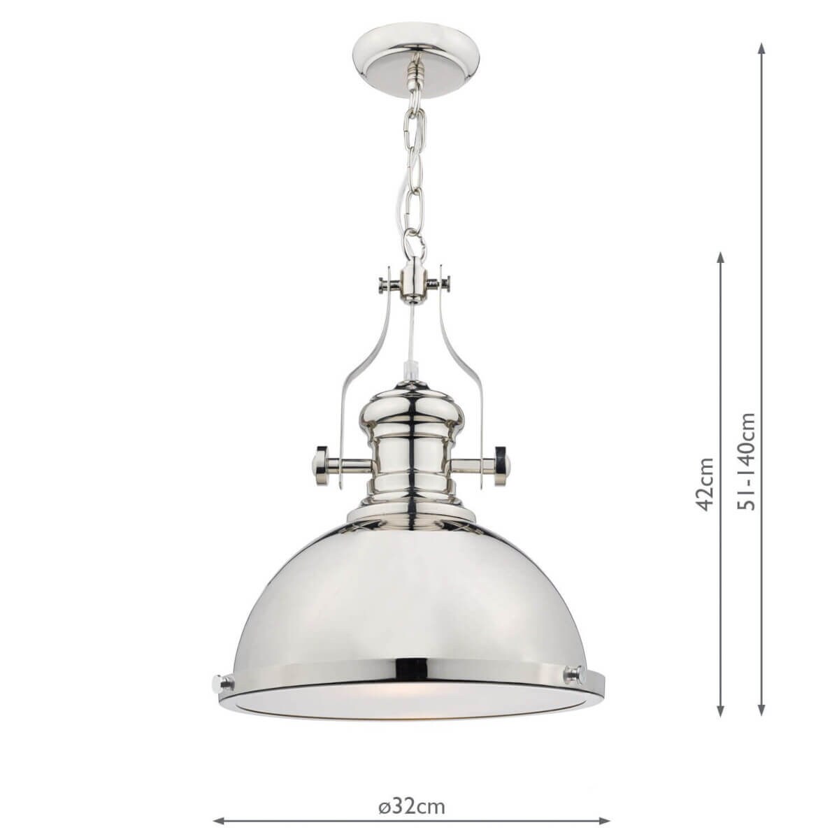 Lampa wisząca Arona ARO0138 Dar Lighting vintage metalowa chrom
