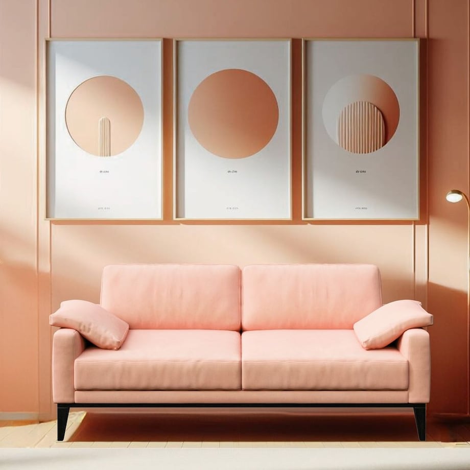 Sofa 2-osobowa Musso brzoskwiniowa