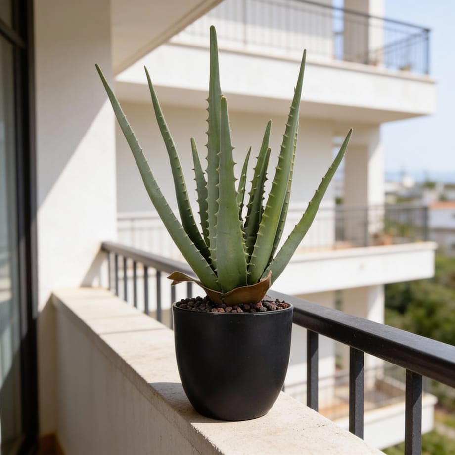 Roślina Sztuczna Aloes W Doniczce 45 Cm Wysokości Zielona Jak Żywa Ozdoba